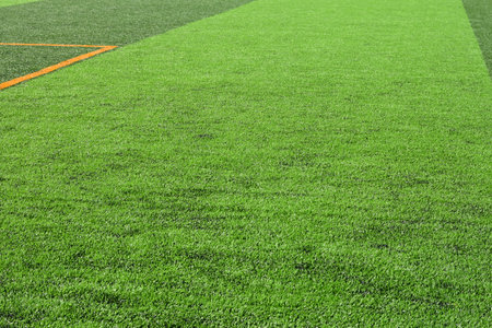 artificial green grass background for playgroundの写真素材