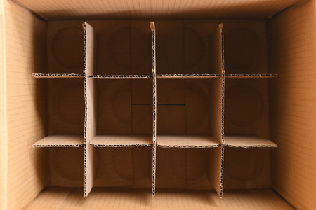 blank beverage cardboard paper crate, recycle materialの写真素材