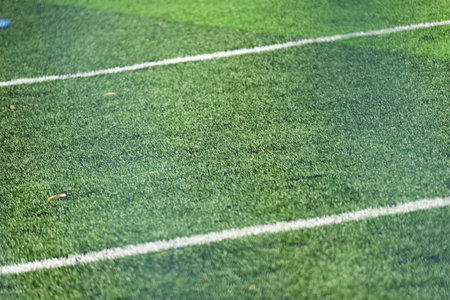 artificial green grass background for playgroundの写真素材