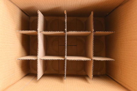 blank beverage cardboard paper crate, recycle materialの写真素材