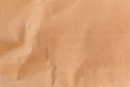 crease brown paper texture background, recycle materialの写真素材