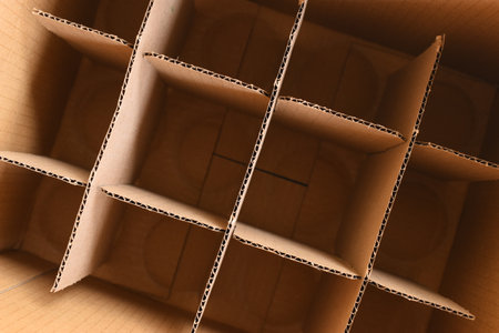 blank beverage cardboard paper crate, recycle materialの写真素材