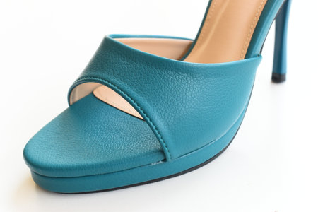 high heels shoes on white backgroundの写真素材