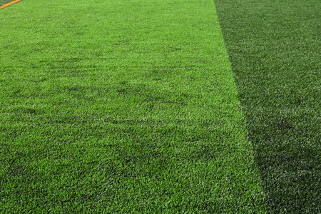 artificial green grass background for playgroundの写真素材