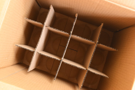 blank beverage cardboard paper crate, recycle materialの写真素材
