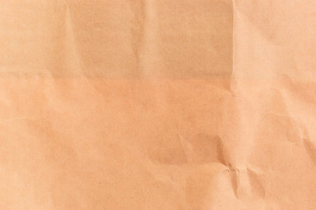 crease brown paper texture background, recycle materialの写真素材