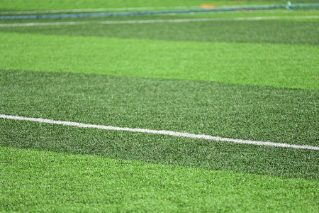 artificial green grass background for playgroundの写真素材