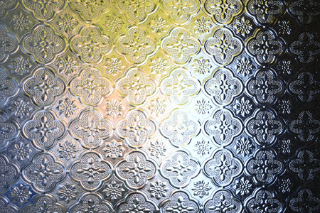 white floral glass pattern background, interior design