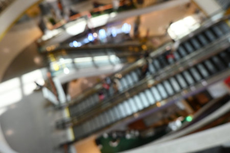 defocus interior of department store, blur backgroundの写真素材