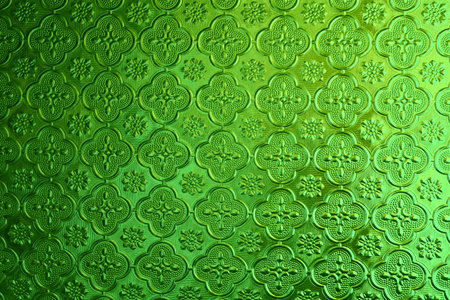 green floral glass pattern background, interior designの写真素材