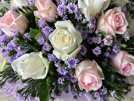 White roses decorationの素材