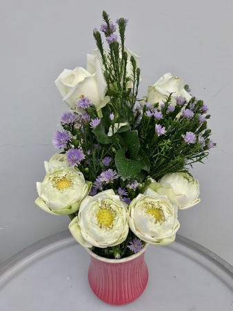 Indian lotus flower decorationの素材