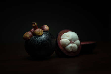 Mangosteen on the still life shotの写真素材
