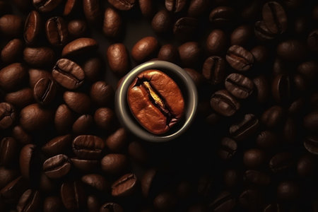 coffee beans background with AI Generatedの素材