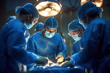 doctor working in the operating roomの素材