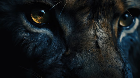 Eye lion close-up shot energyの素材