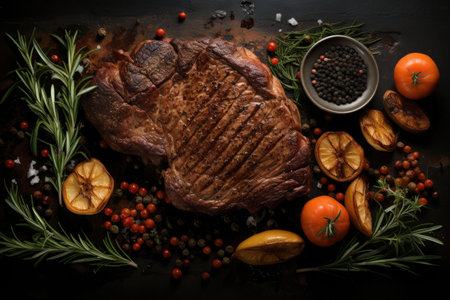 T-Bone Steak with the vegetableの素材