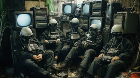 close-up worker The electronic waste management of workers in the uniformの素材