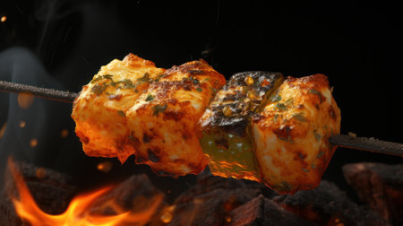 Close-up PANEER TIKKA Indian foodの素材