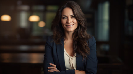 The smart businesswoman in the officeの素材