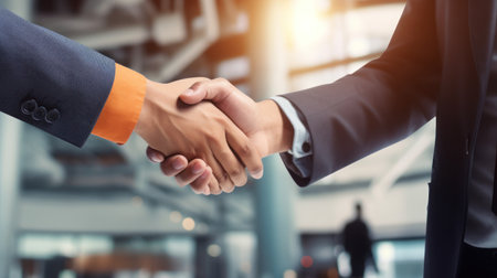 Business handshake gas power plant dealの素材