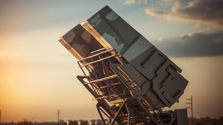 The iron dome ready to shoot in the warの素材