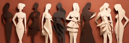 Papercraft of women' s dayの素材