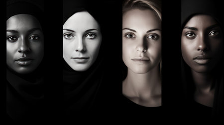 Portrait women of International Women's Dayの素材