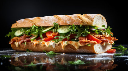 A sandwich full of fillingsの素材
