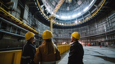 Group engineering working at nuclear power plantの素材