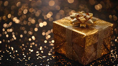 a gold box giftの素材