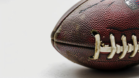 American football isolated in white backgroundの素材