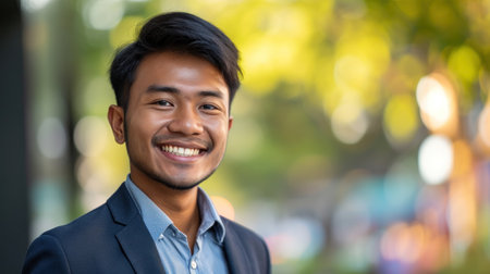 Thai-Indian Businessman smileの素材