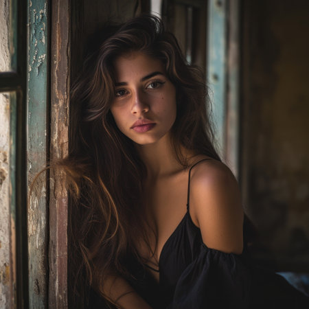 Portrait of Italian woman modelの素材