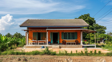 Small Modern house minimalist in rural Thailandの素材