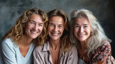 Three generations of femininity Portrait of happy grandmotherの素材