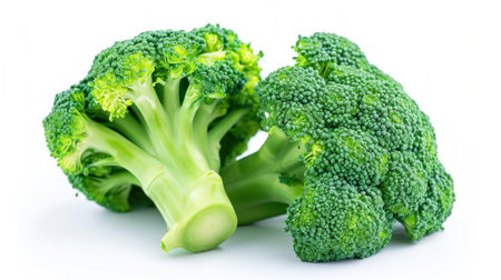 Broccoli on a white backgroundの素材