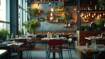 Interior of modern restaurantの素材