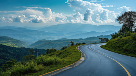 The Panoramic mountain roadの素材