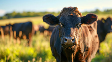 close-up Raising Wagyu cattle on the farmの素材
