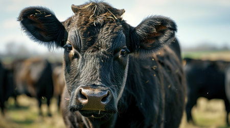 close-up Raising Wagyu cattle on the farmの素材