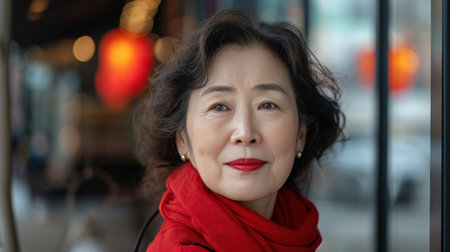 Portrait of Korean woman 40sの素材