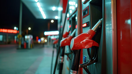 the fuel dispenser in a gas stationの素材