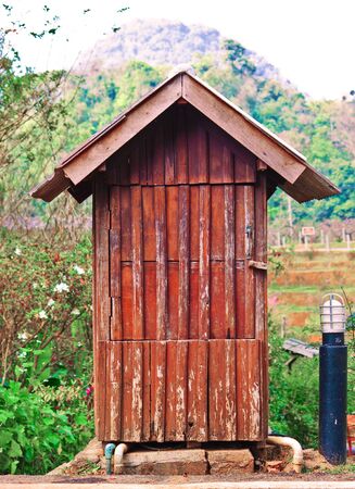 Bins made of woodの写真素材