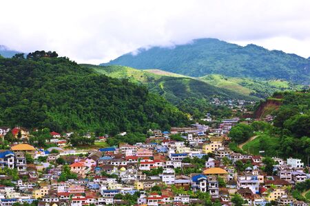 Myanmar in view of the highの写真素材