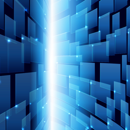 Abtract Technology background, blue cyber concept, Sci fi futuristic background, Vector illustrationのイラスト素材