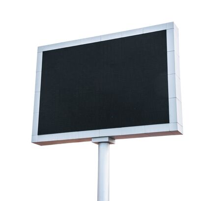 blank black billboard on white backgroundの写真素材