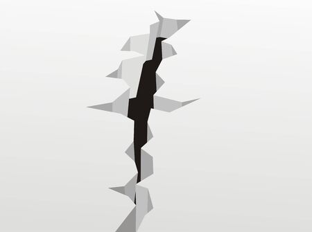 crack caused by earth quakeのイラスト素材