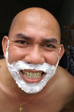 shaver foamの写真素材