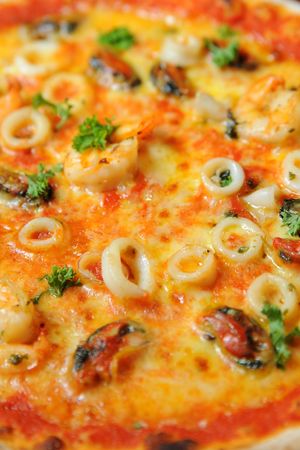 pizza seafoodの写真素材